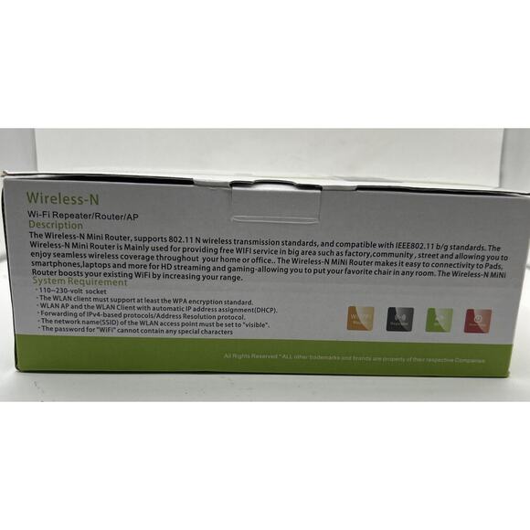 Pix-Link LV-WR09 300Mbps Wireless-N Wifi Signal Booster Repeater/Router/AP - Picture 4 of 6